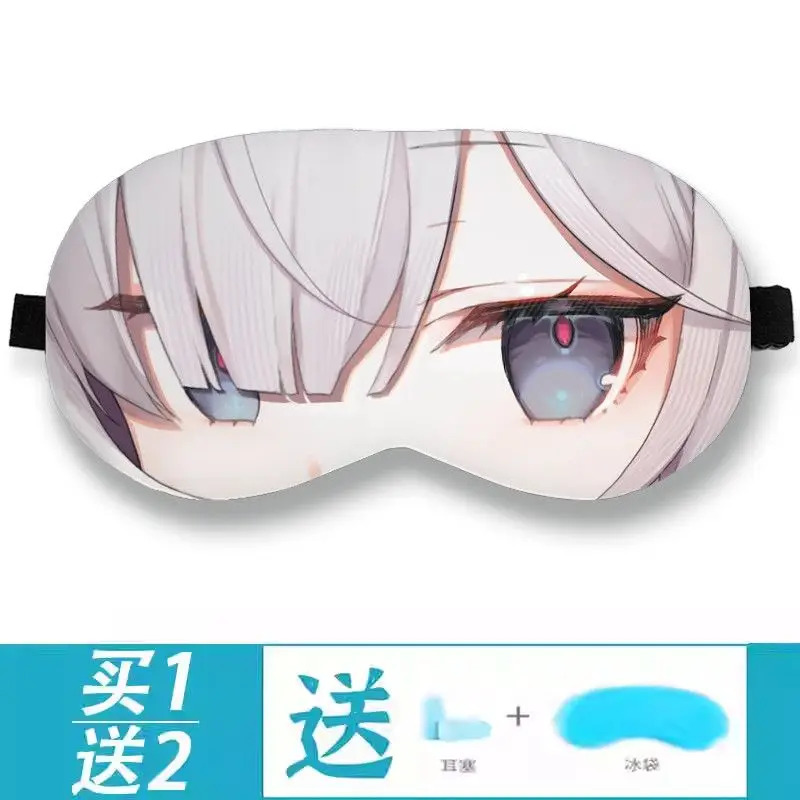 Blue Archive Anime Sunaōkami Shiroko Shirasu Azusa Takanashi Hoshino Funny Eyepatch Sleep Eyeshade Unisex Blindfold Cosplay Gift - Image 4