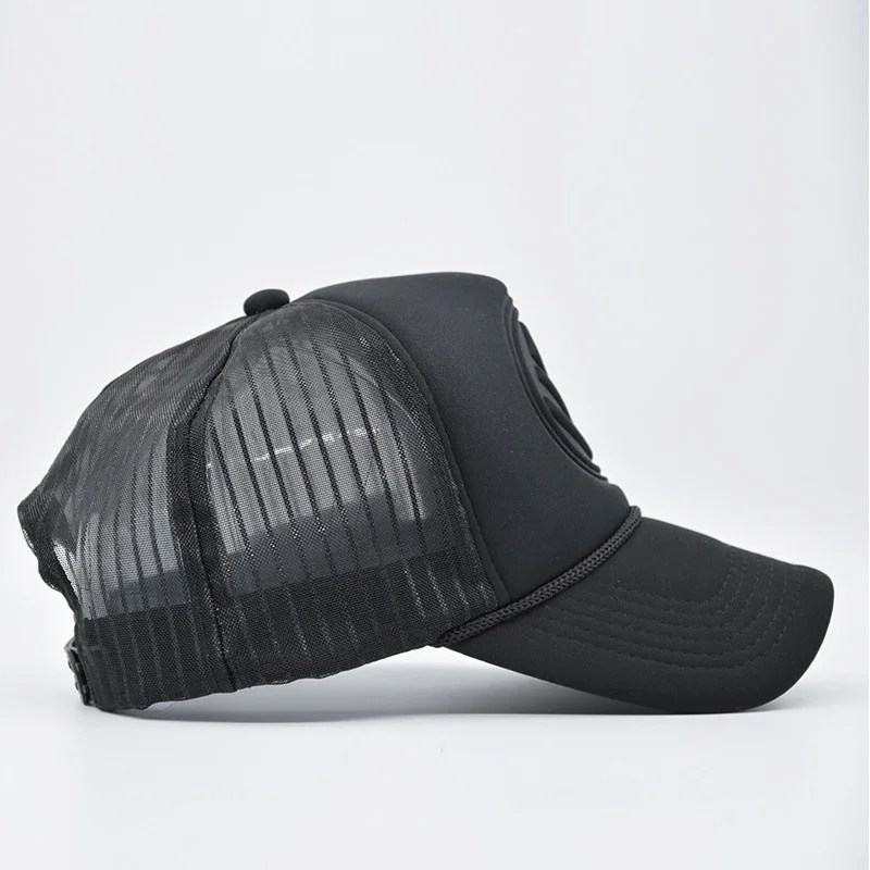 Adult Summer Mesh Trucker Caps Men Hip hop Punk Rock Snapback Hat Big Head Man Plus Size Baseball Cap