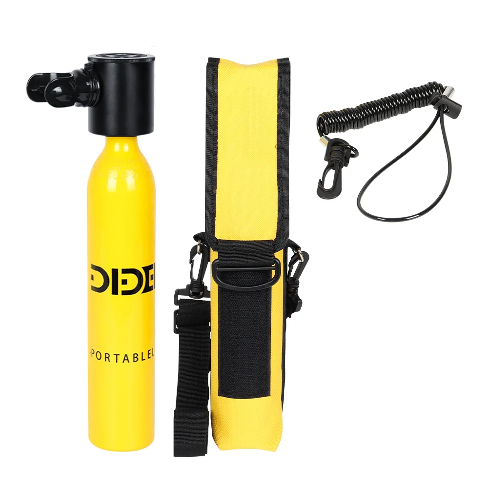 DIDEEP Portable 0.5L Scuba Lung Air Tank (X3000Pro) Free Diving Gear & Accessory for 5-10 Minutes Underwater Swim & Dive