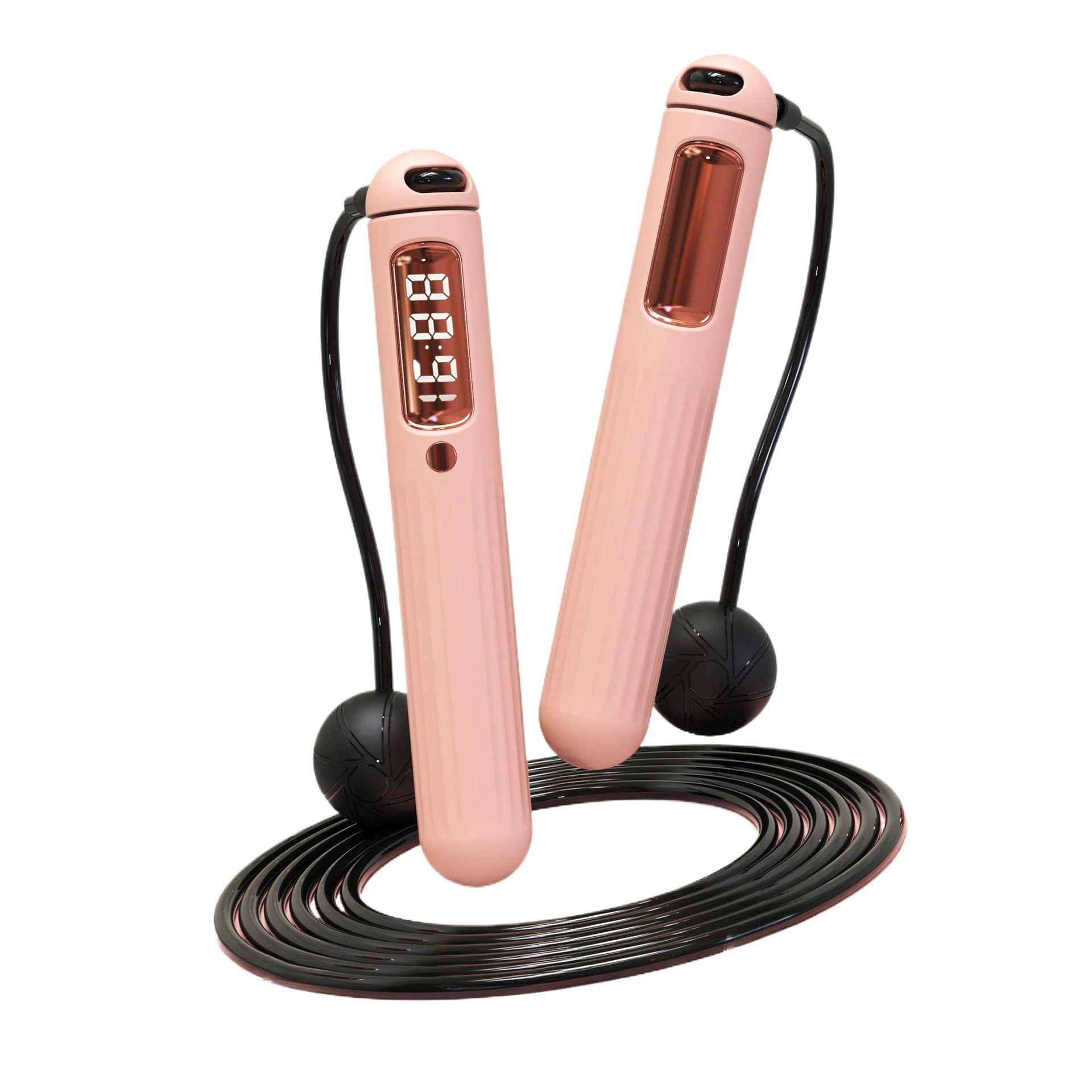 Smart jump rope with weighted ball, supports Bluetooth connection with foreign apps，High-Definition Large Screen