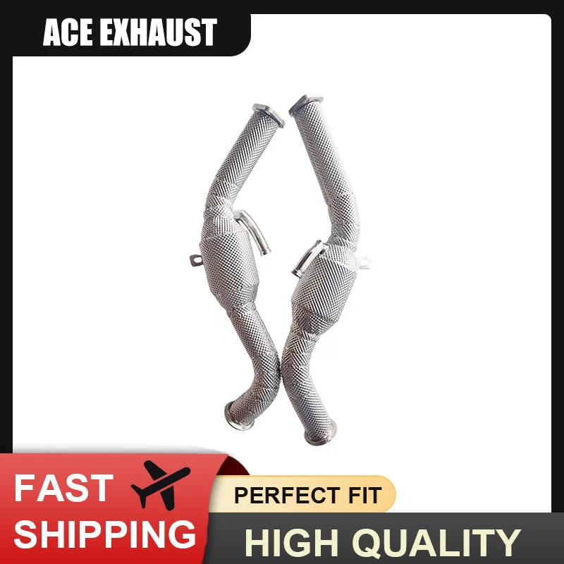 

ACE Sport Cat Downpipe Exhaust for Infiniti Q50 Q60 3.0T High Flow Performance Stainless Steel Exhaust Pipe with Heat Shield