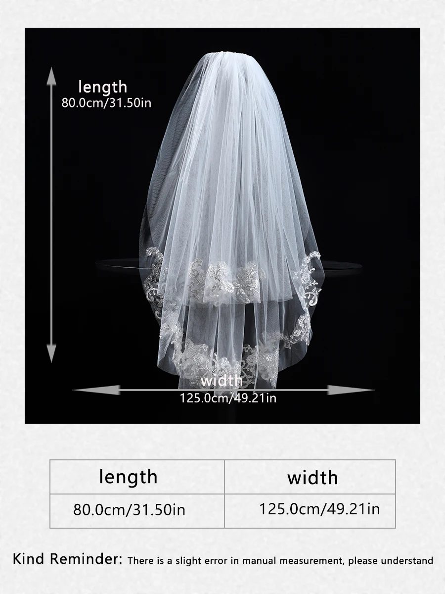 흰색 우아한 신부 베일, 꽃 장식, 여성 결혼식에 적합