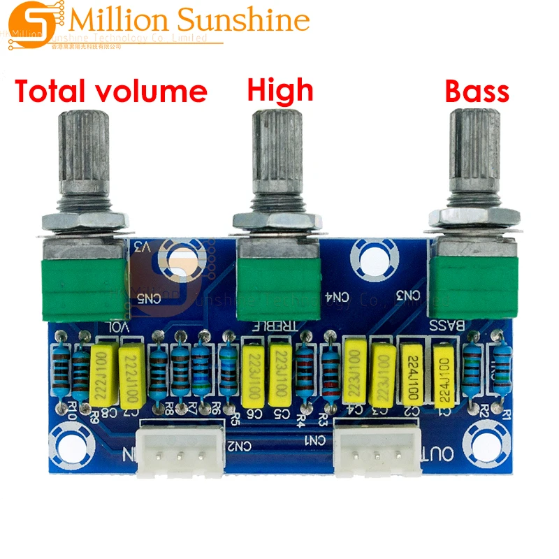 XH-M802 Amplifier Board High and Low Voltage Mixer Tone Board Volume Control Subwoofer PCB Adjustment Amplificador