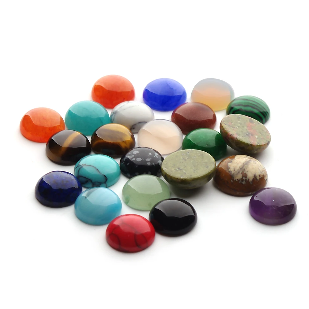 10 pz/lotto 4-12mm Pietra Naturale Cabochon Perline Per Fai Da Te Anello Orecchino Collana Del Braccialetto Che Fanno Gioielli Trovare Perline Sparse