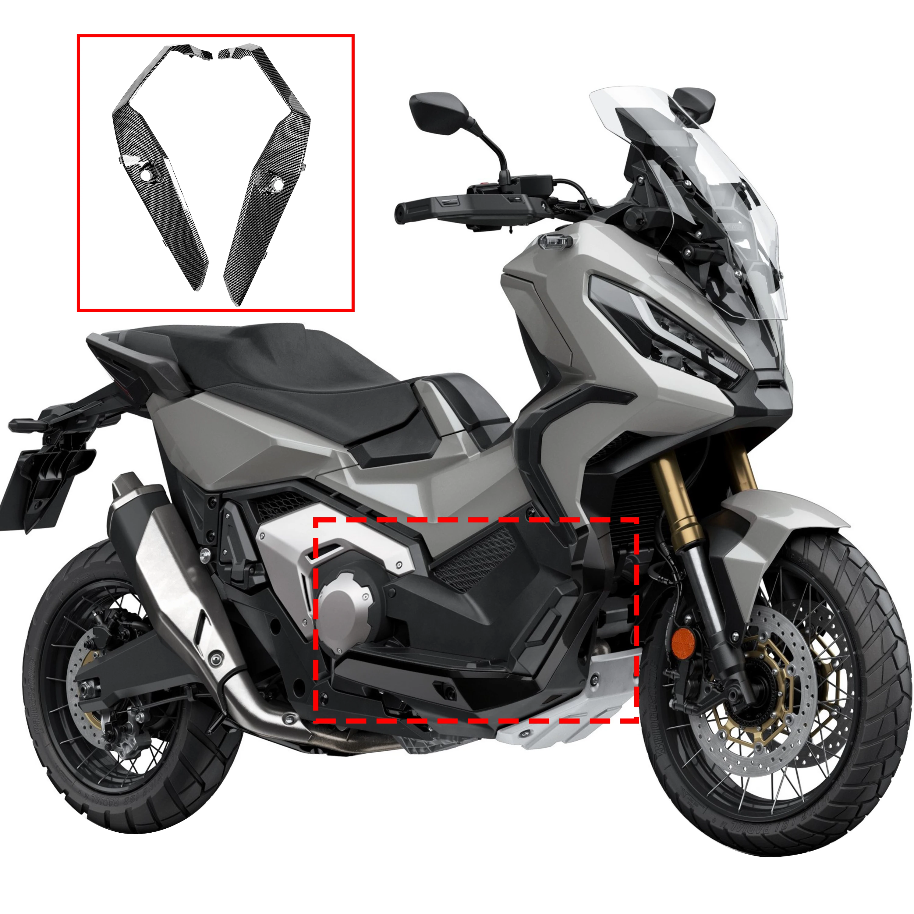 2022 X-ADV 750 Front Driver Lower Side Foot Step Panel Cover Motorcycle Fairing Bodywork For Honda XADV 750 XADV750 2021-2023