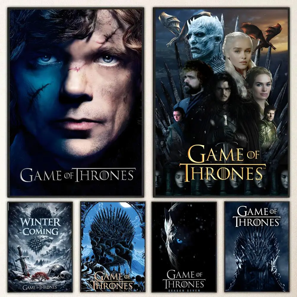 TV Series Game of Thrones Poster High-definition  poster stickers, suitable for bedroom, living room, home decoration