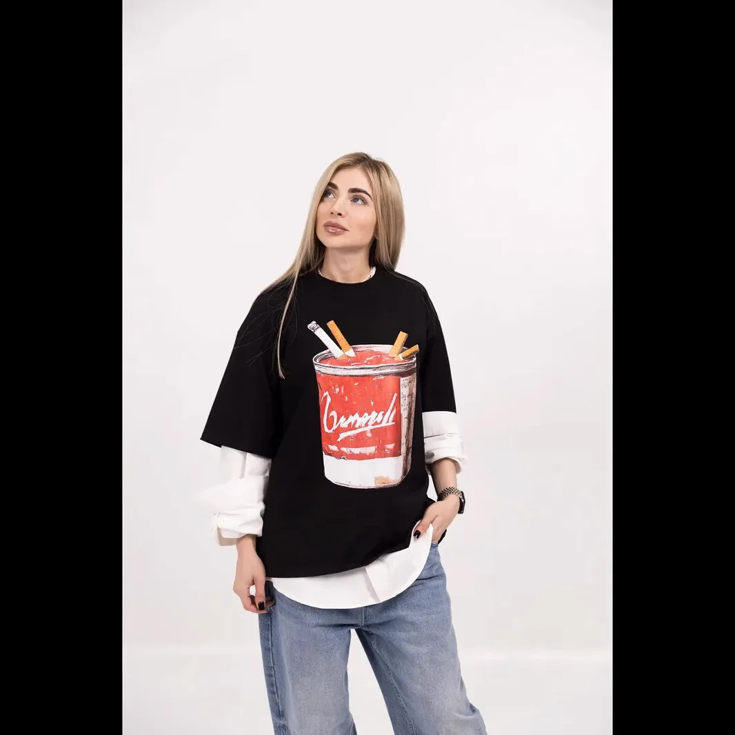 América rua moda engraçado padrão t camisas oversize amarelo 100% algodão puro confortável verão fácil t hip hoip casual topos