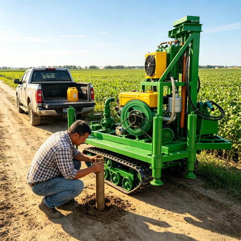 Factory Direct Sales Water Well Drilling Rig Portable 100m-200m Depth Hydraulic Borehole Water Well Drilling Rig