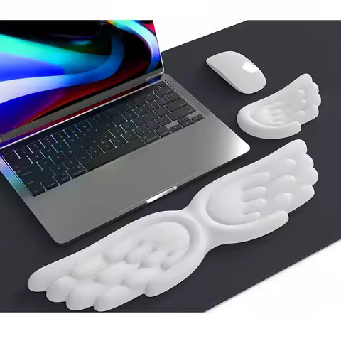 Mousepad Ergonomic Angel Keyboard Non-slip Wrist Rest and Mouse Pad Set Reduce Wrist Pain for Office and Gaming