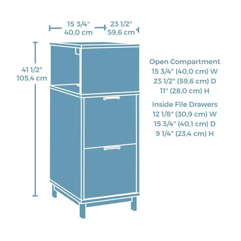 Acacia Wood File Tower Storage Unit, Multi-Shelf Organization Solution