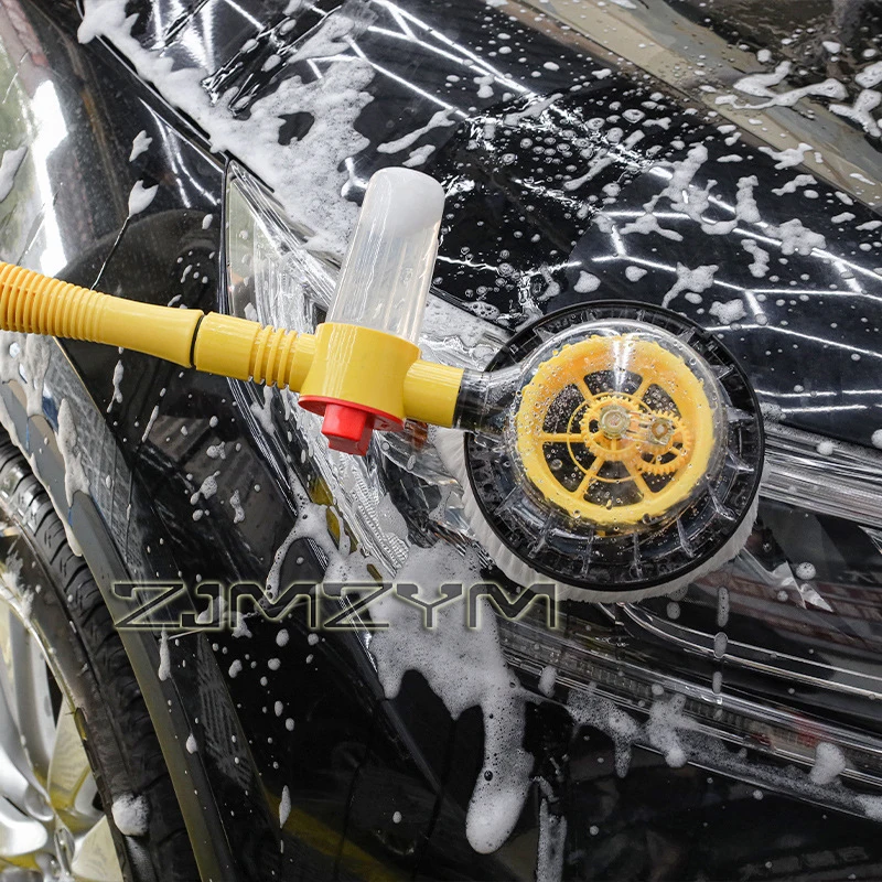 Car Rotary Wash Brush Kit 360 Degree Automatic Rotating Adjustable Dip Wash Brush High Pressure Washer for Vehicle Cleaning