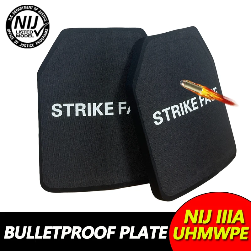 Bulletproof Plate NIJ IIIA Level UHMWPE 10x12 Inch Lightweight Tactical Vest Bullet-Proof Plate   Backpack Body Armor Panel