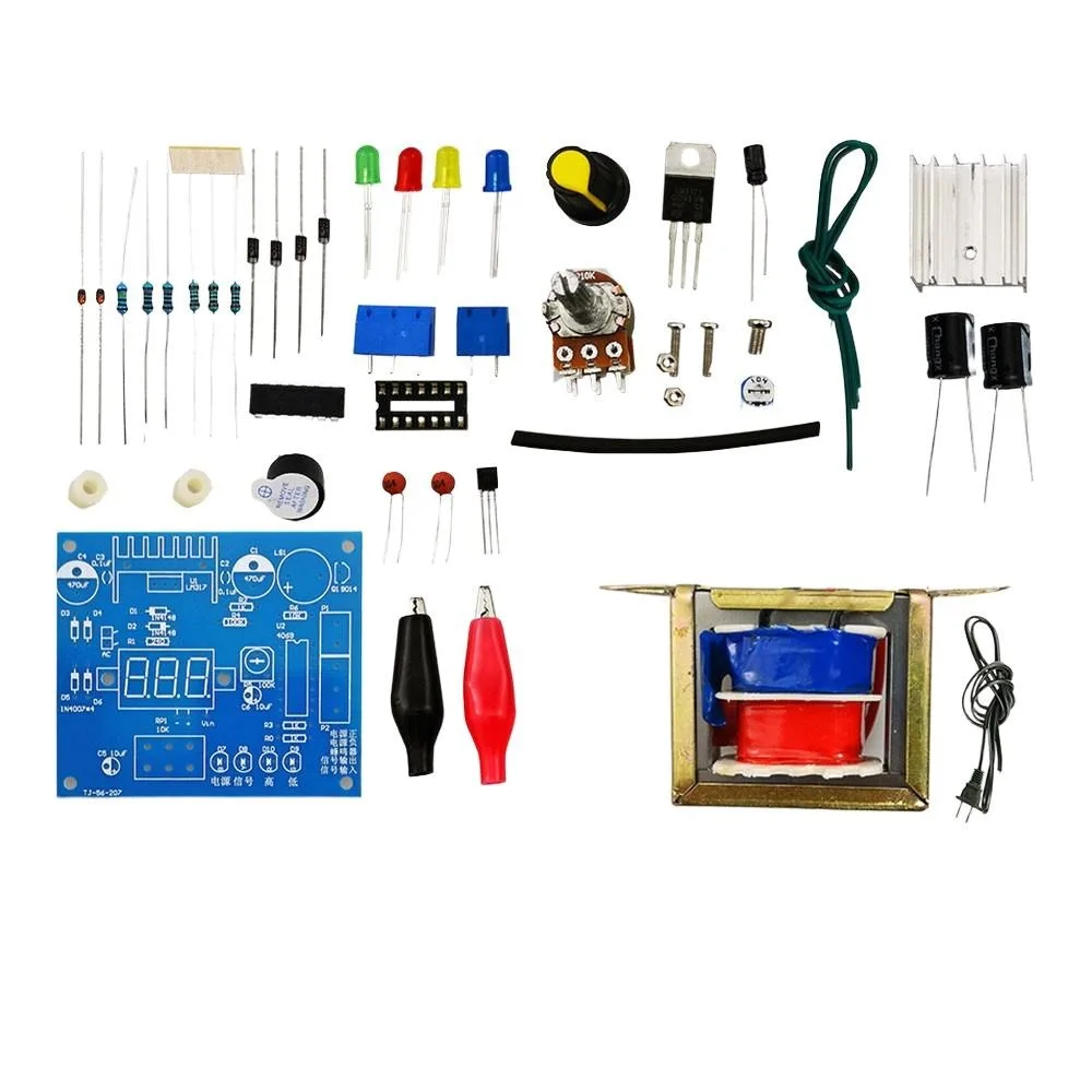 LM317 Adjustable DC Regulated Power Supply Kit Electronic DIY Soldering Training Circuit Board for Student Assembly Practice