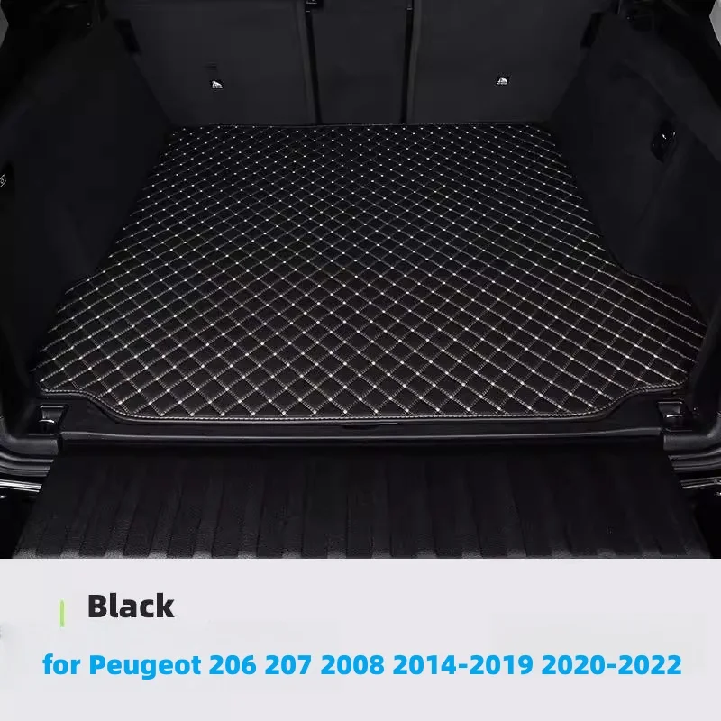 

Customized Artificial Leather Car Trunk Mat for Peugeot 206 207 2008 2014-2019 2020-2022 Car Accessories Interior luggage Pad