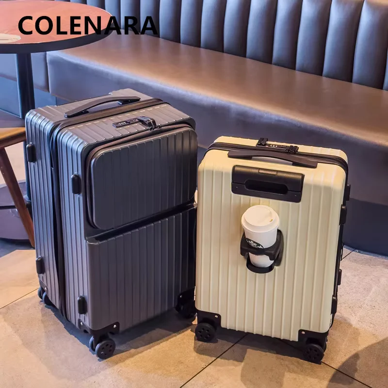COLENARA High Quality Suitcase ABS+PC Boarding Box Large Capacity Trolley Case 20