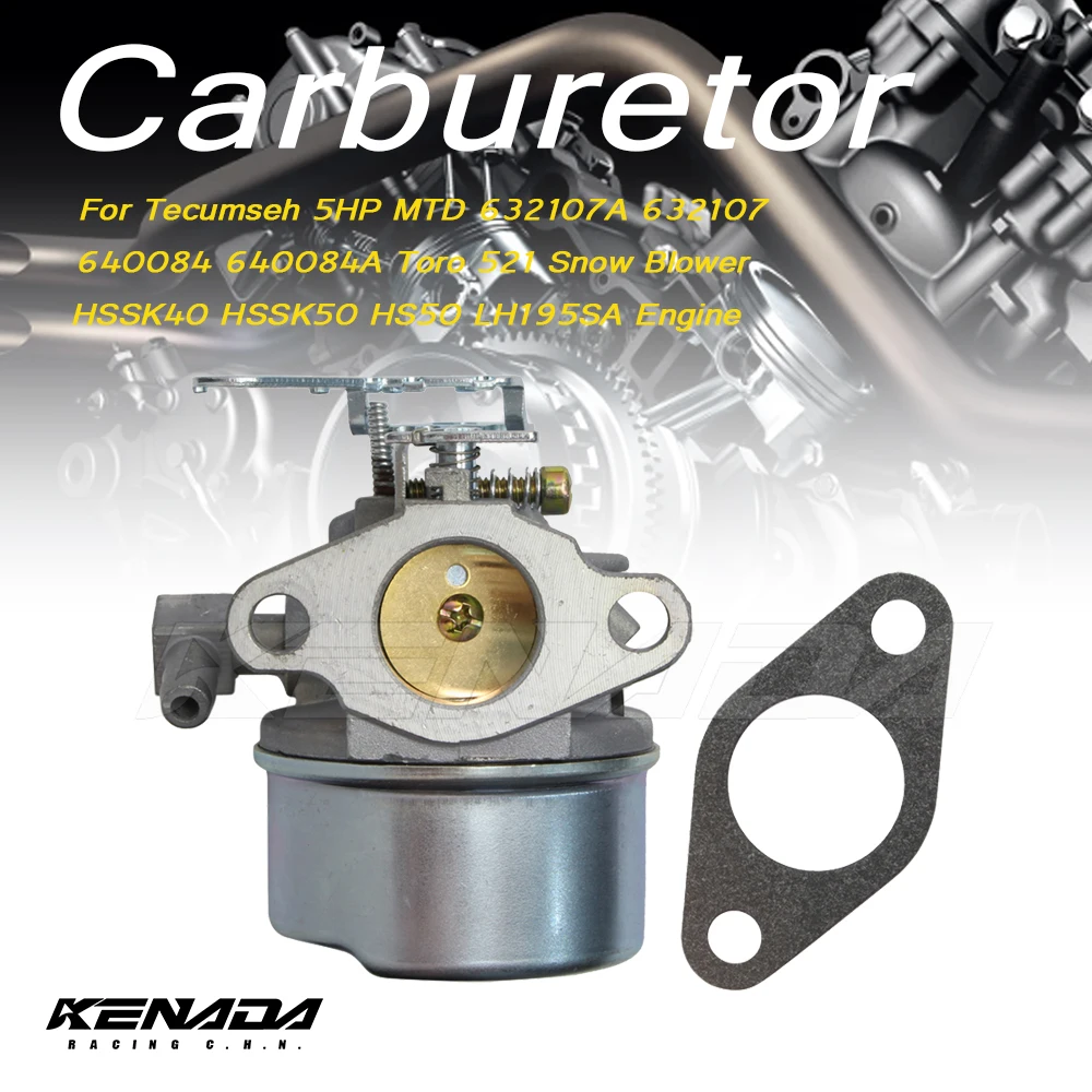 Carburetor For Tecumseh 5HP MTD 632107A 632107 640084 640084A Toro 521 Snow Blower HSSK40 HSSK50 HS50 LH195SA Engine Carb