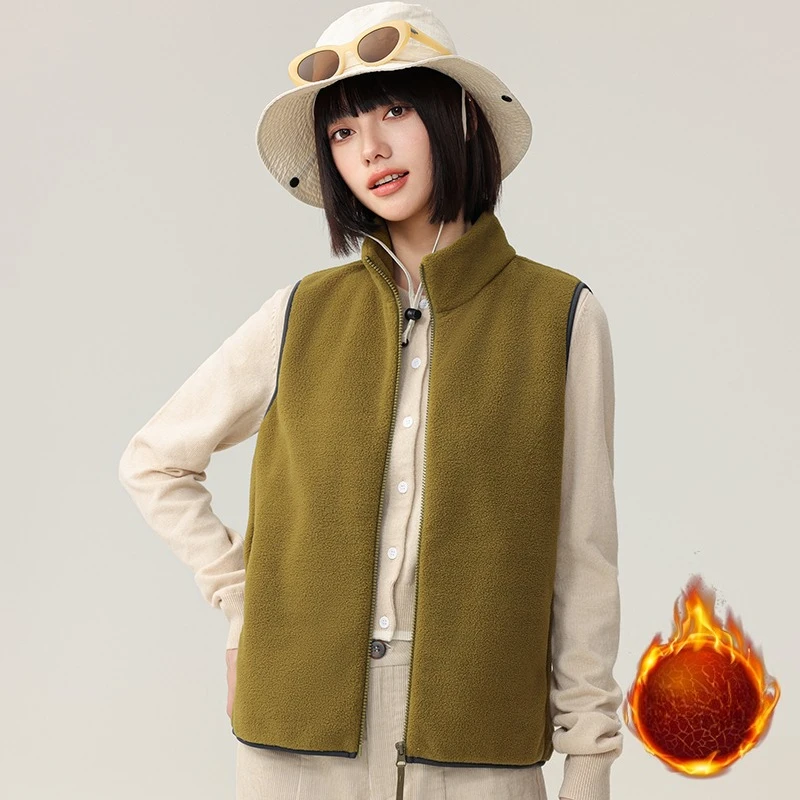 

2025 Winter New Arrival Versatile Thickened Warm Fleece Vest Coat Cardigan, Unisex