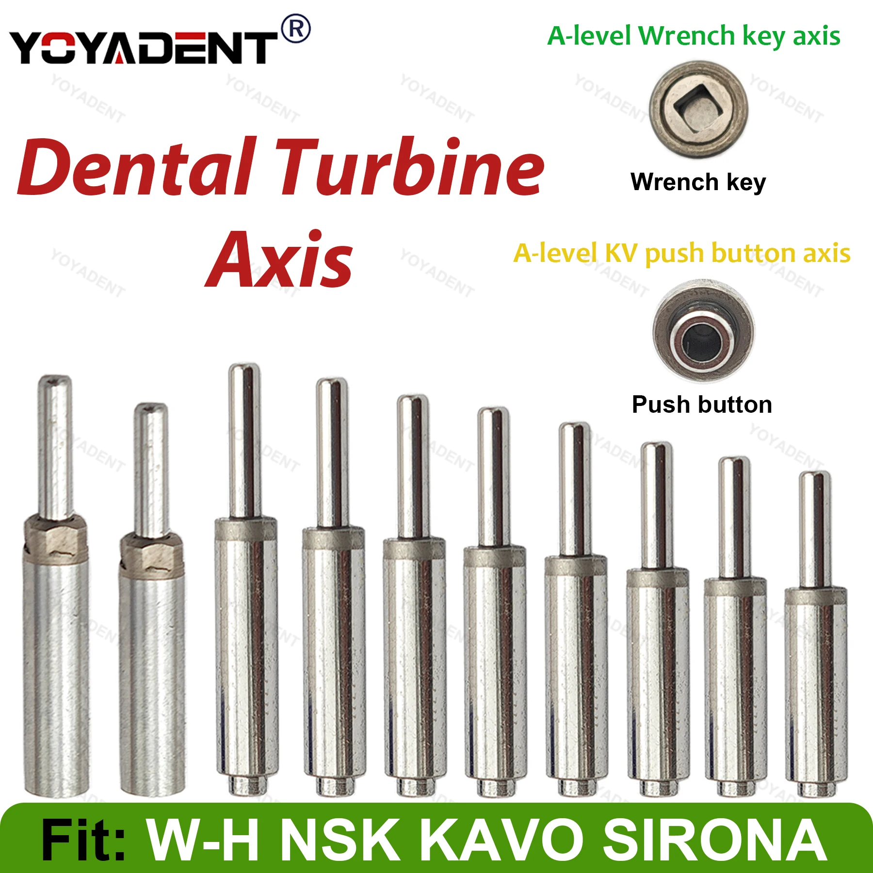 

Dental Wrench Cartridge Shaft 5Pcs Turbine Spindle Push Button Axis Rotor For W-H NSK KAVO Sirona High Speed Handpiece