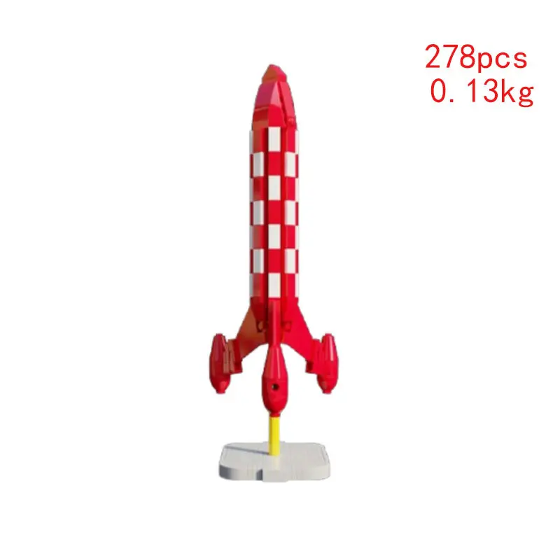 Blocs de construction MOC, ensemble de fusées d'atterrissage de lune, thème astronomique, affichage créatif, jouet éducatif
