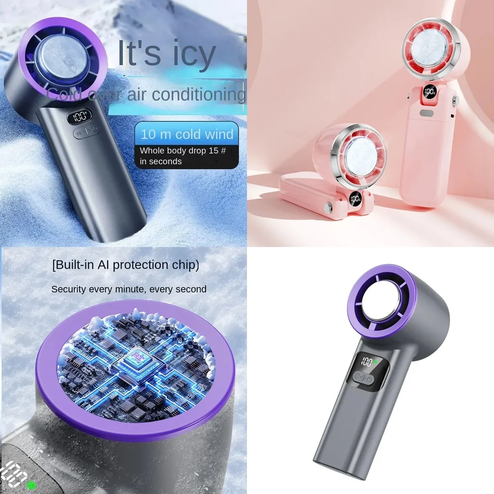 

2026 hot Outdoor handheld small fan fast cooling ice compress charging small portable ultra-long battery life mini portable new