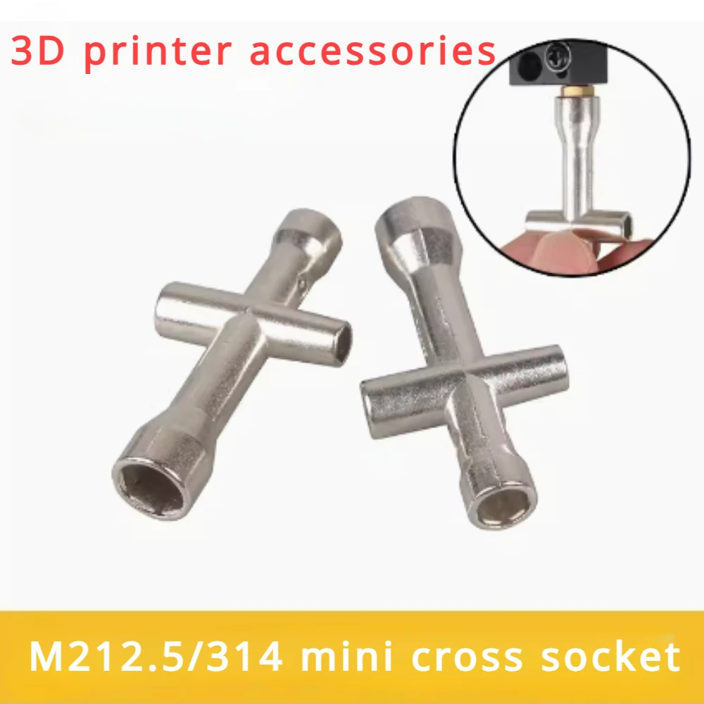 3D Printer Nozzle Tool 4in1 M2 M2.5 M3 M4 Screw Nut Hexagonal Cross Wrench For E3D V6 MK8 Nozzles Mini Spanner