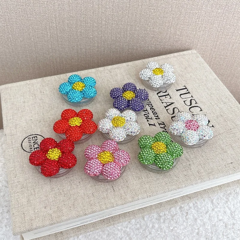 Korean Style, Niche, Creative, Fashionable, Flower Pasted Mobile Phone Airbag Holder, High-end, Stretchable Desktop