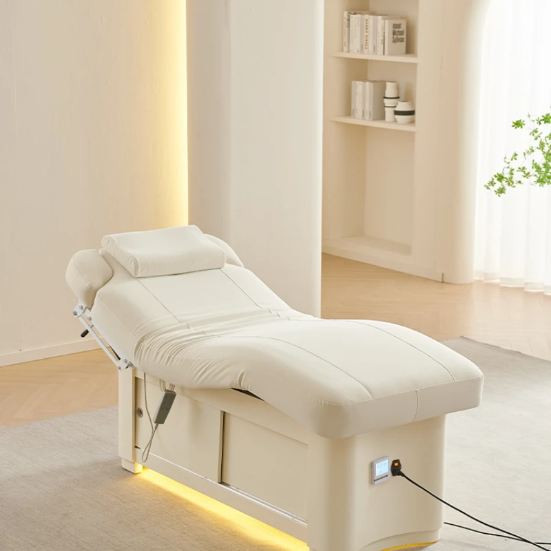 Electric beauty bed, specialized for beauty salons, eyelash and ear embroidery, electric lifting massage bed, advanced latex