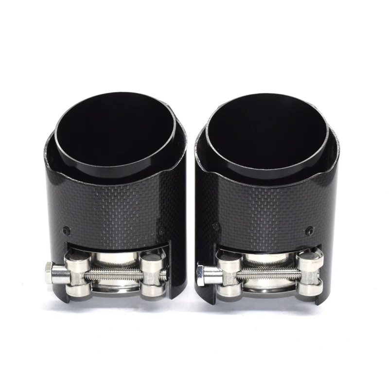 2pcs/lot Carbon Fiber Exhaust For BMW G20 G21 320i 330i G22 G23 G26 420i 430i Muffler Tip Slip In Tailpipe Exhaust System