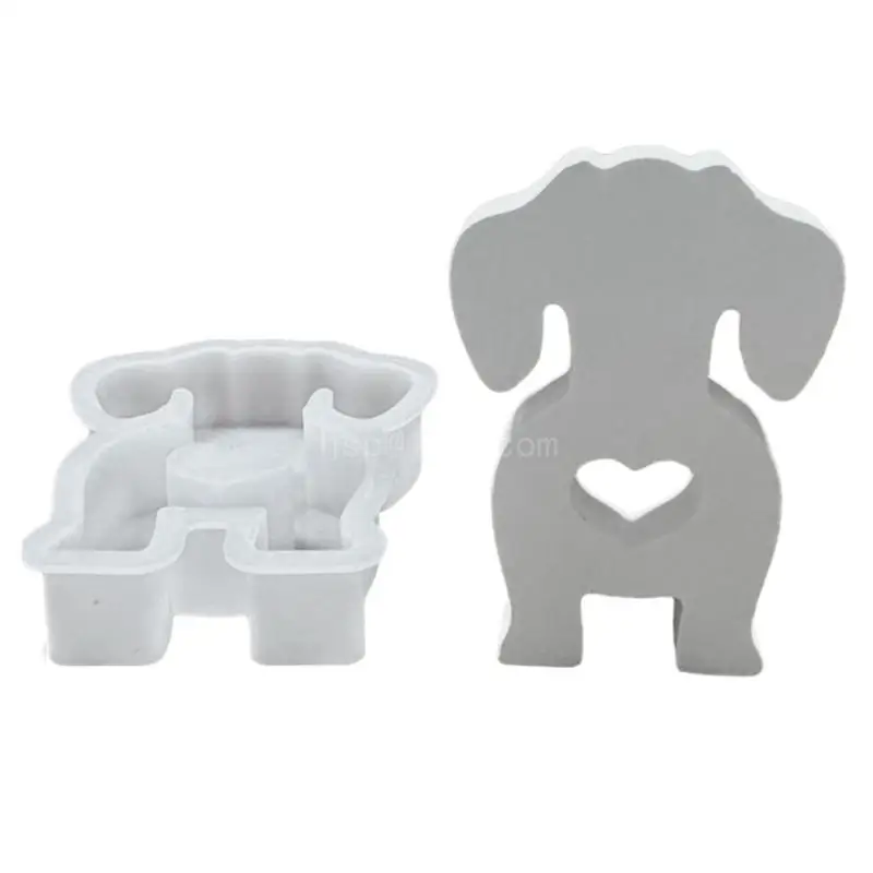 

Adorable Dog Silicone Mold for DIY Crafts and Home Decor Durable Plaster Craft Dog Heart Mold for DIY Enthusiasts