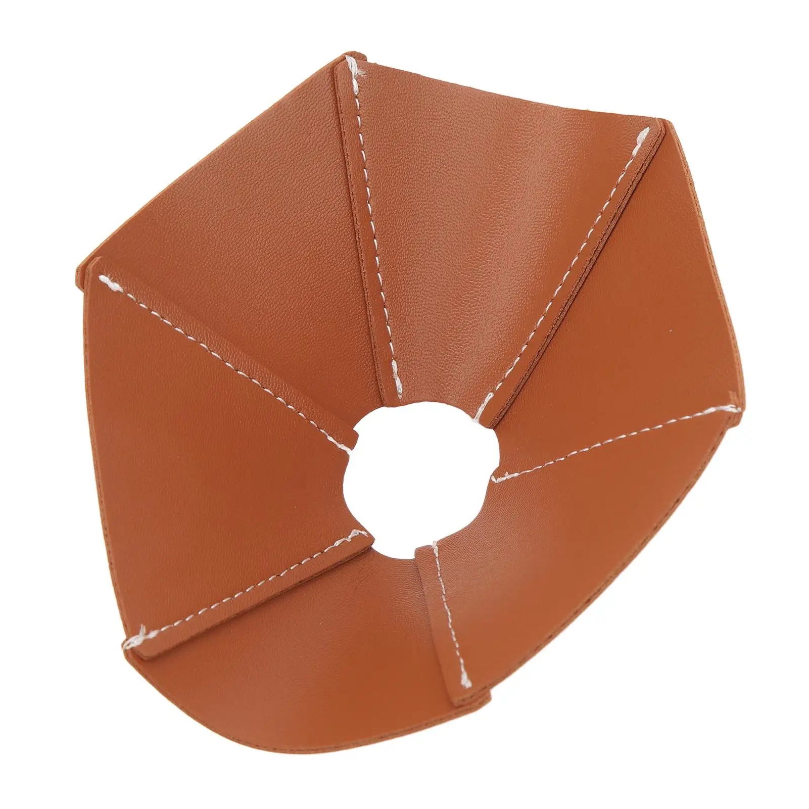 Juste d'abat-jour en patchwork de cuir marron, facile à nettoyer, utilisation large, salon