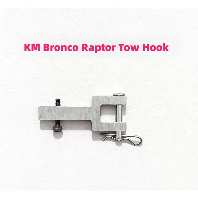 For 1/8 KM Raptor Bronco RC Crawler Tow Hook Stainless Steel Tow Hook Factory Fit No Modification for RC Crawler Parts
