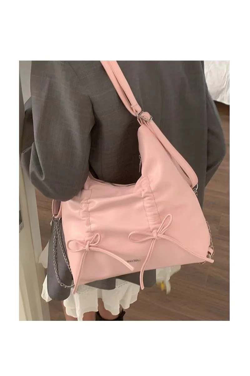 Bolso de hombro plisado elegante para mujer, bolsos de hombro estéticos Y2k, bolso de axilas que combina con todo, moda elegante, nuevo