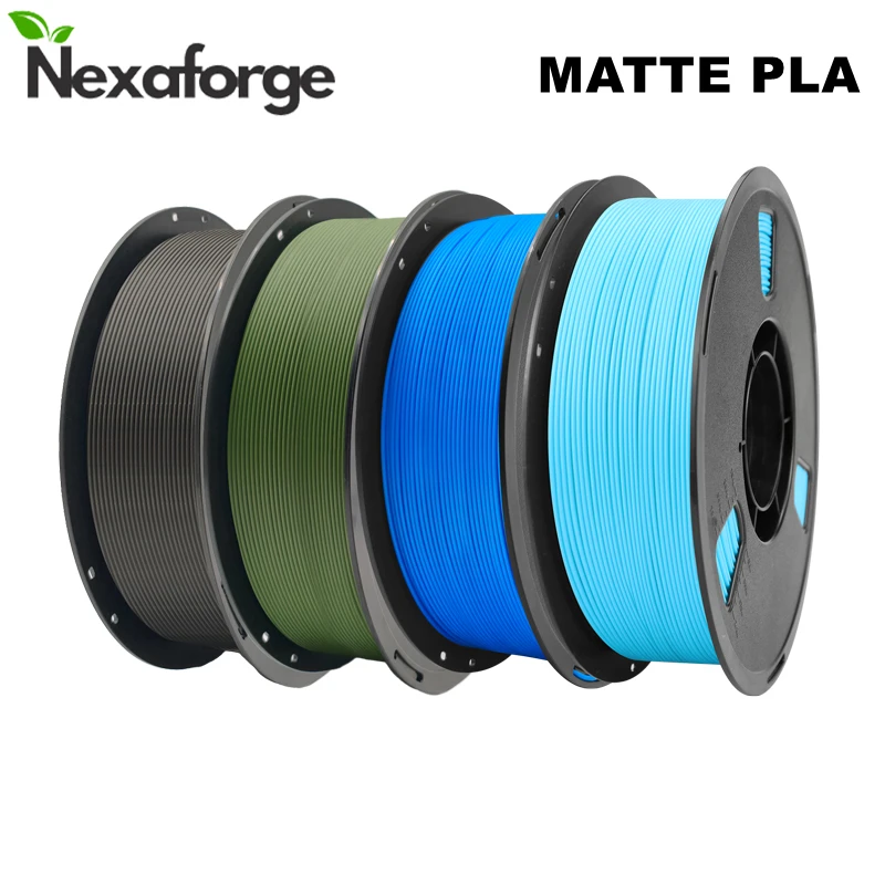 Nexaforge Matte PLA Filament 1.75mm 4KG Mix Color Matte Surface Texture 3D Printing Material 4*1kg Spool Accuracy +/- 0.02 mm, Fit FDM 3D Printer , Easy to Print & Beginner Friendly, Local Fast Free Shipping