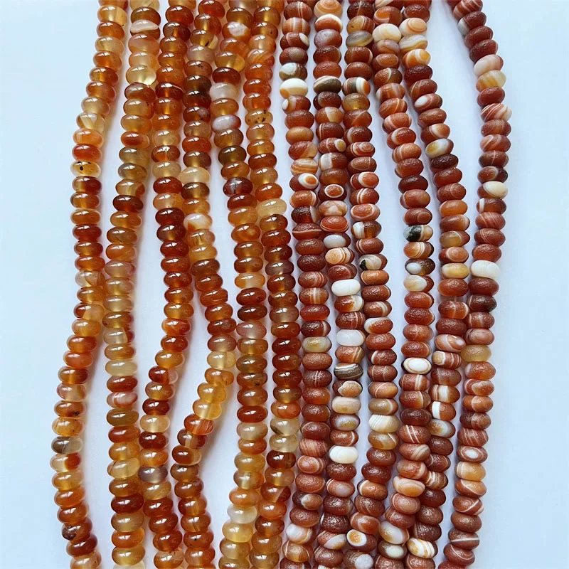 4*8MM Red Agate Abacus Grade A 100% Undyed Genuine Gemstone Natural Stone Beads For Necklace Bracelet Jewelry Making