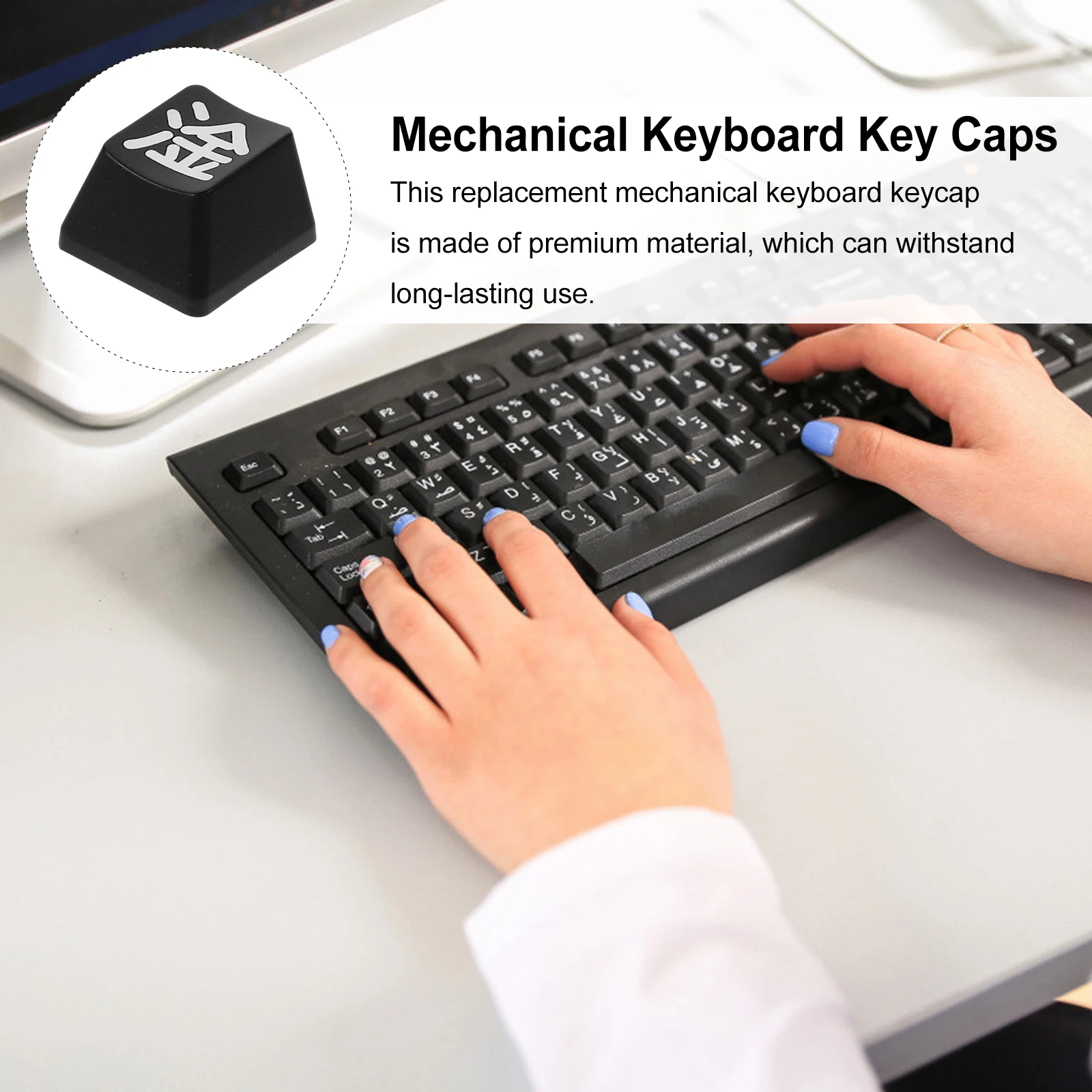 

Shine Through Key Caps for Mechanical Keyboards ABS Material Durable Cross Core Design Easy Install Keyboard Accessory Gift Idea