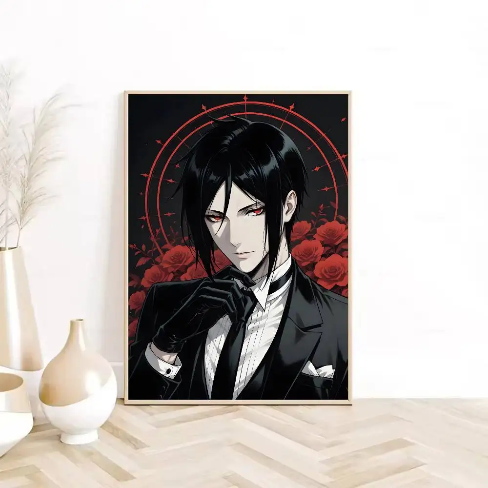 Anime B-Black Butler Poster  HD sticky wall waterproof home living room bedroom Dorm bar aesthetic decoration