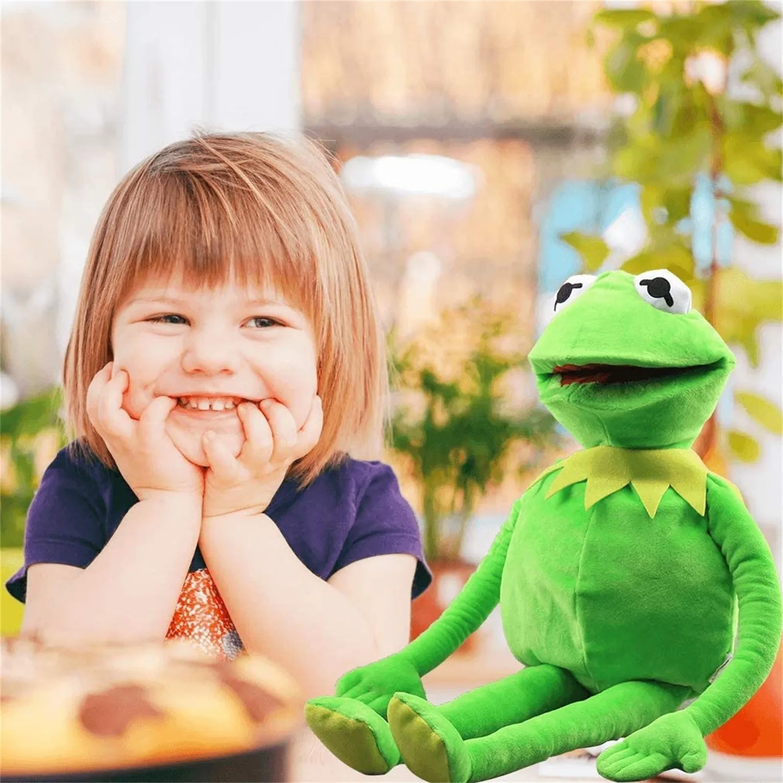 60cm Cartoon The Muppets KERMIT FROG Hand Puppet Plush Toys Soft Boy Doll for Children Birthday Gift Performance Props For Baby