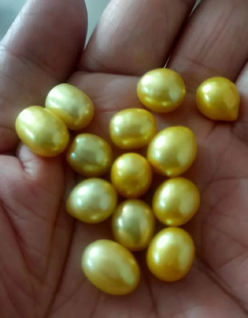 

1PCNatural elliptical particle pearls, rice shaped pearls, water droplets, scattered naked pearls