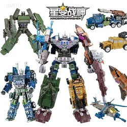 47cm Transformation Oversized Bruticus Robot car Action Figures Military tank plane Devastator model