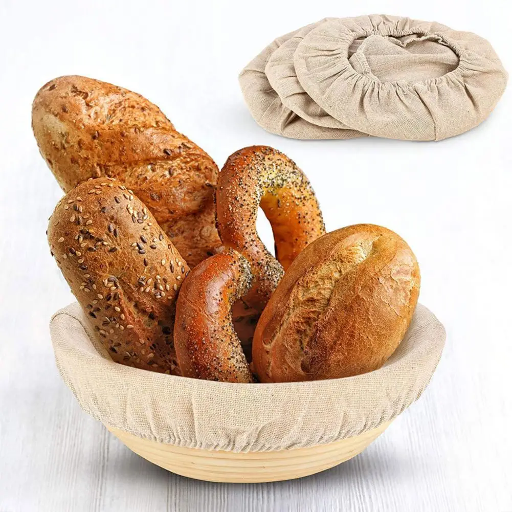 Great Bread Proofing Bowl Liner High Durability Practical Cotton Flax Bread Proofing Basket Cover for Home