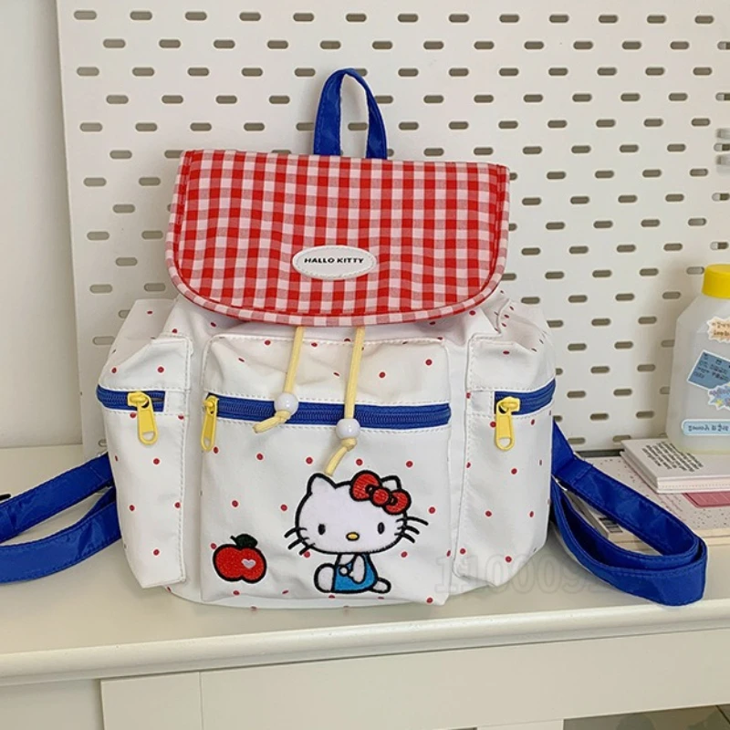 

Рюкзак Hello Kitty с мультяшным принтом, модный легкий женский рюкзак, повседневный рюкзак с милой вышивкой, высокое качество