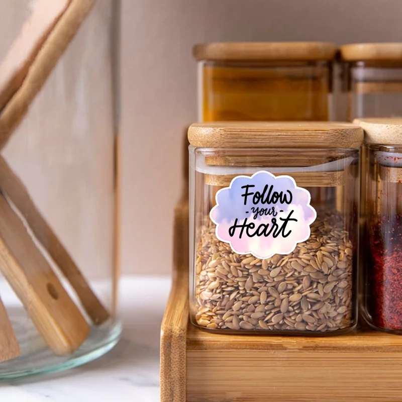 2 Rolls Color Thermal Label Paper 50mm Wide Clouds Round Waterproof Labels Cute Handmade DIY Stickers Use for Thermal Printer