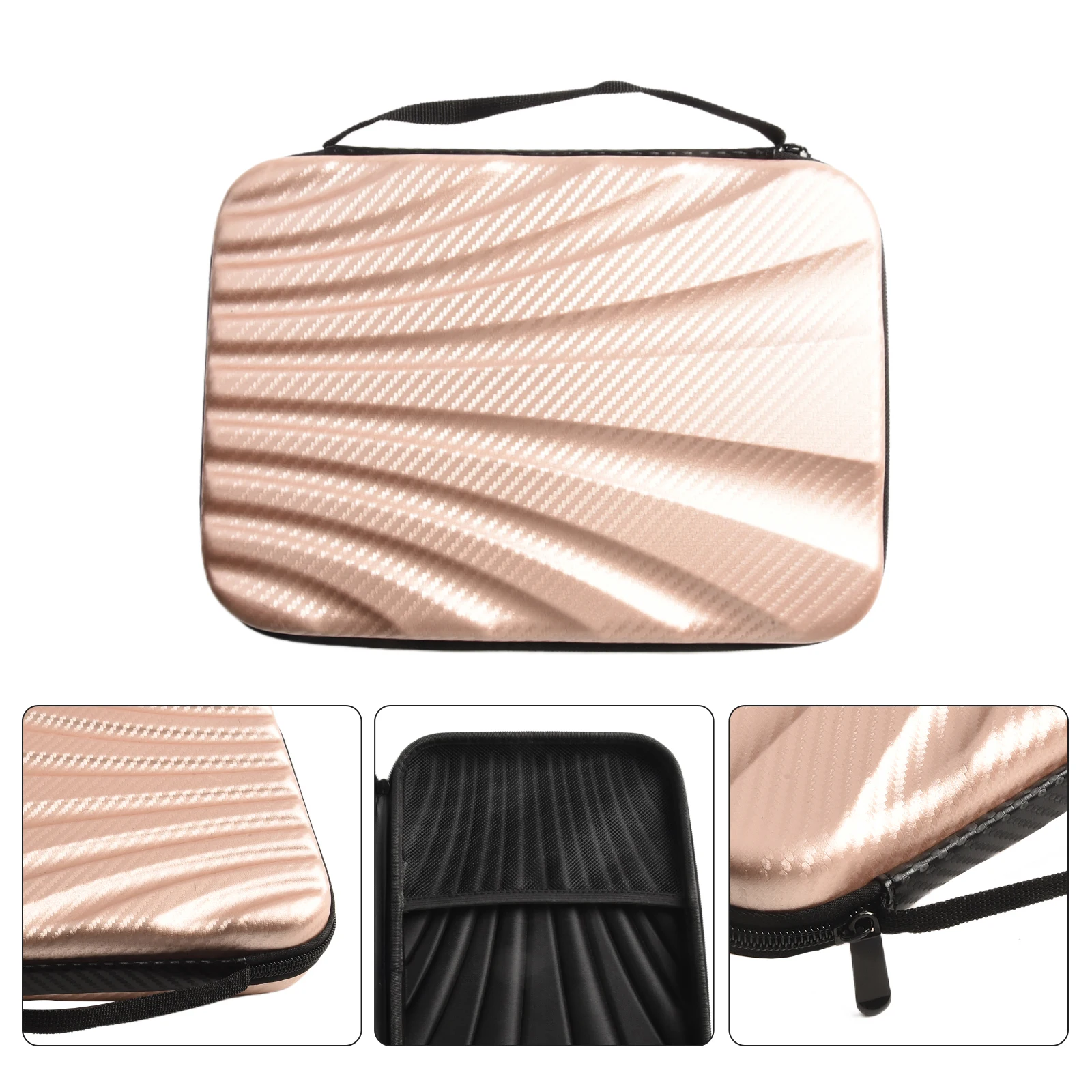 New Note Polyester Racket Table Tennis Balls Clean Storage Bag Table Tennis Racket Bag EVA Hard Shell Hand Strap