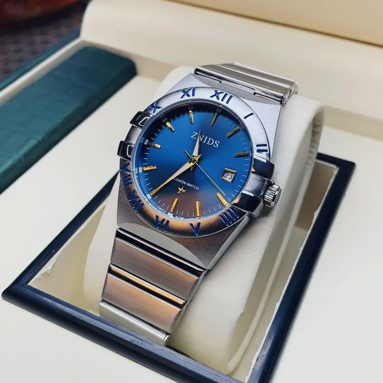 Personality High Quality Hot Selling Top Brand Quartz Watches Men Sealed Bottom Cover or Imitation Mechanical Bottom Cover Clock