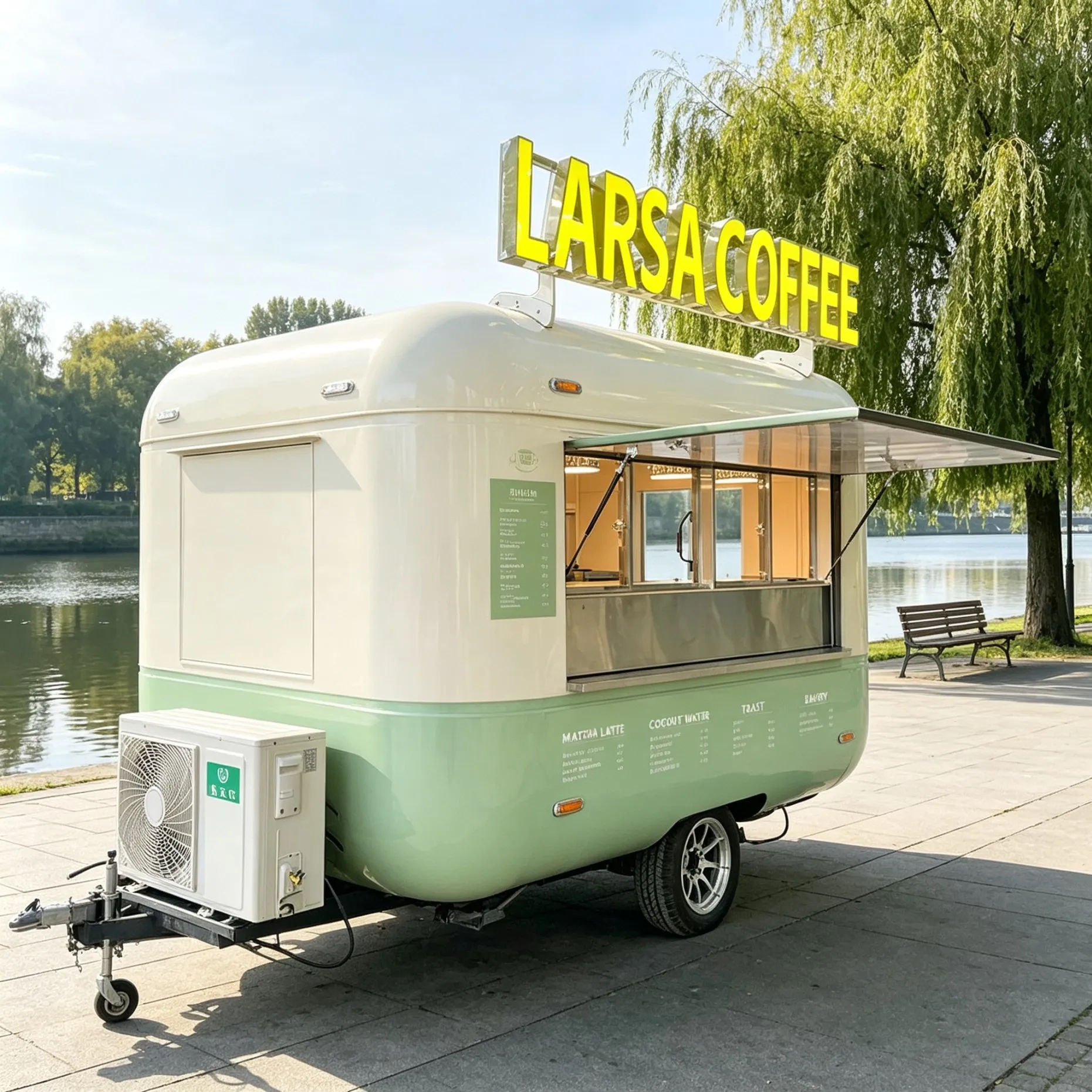 Customized Mobile Kitchen Street Catering Food Truck Trailer Hot Dog Stand & Ice Cream Cart For Sale Carrito De Comida For Cater