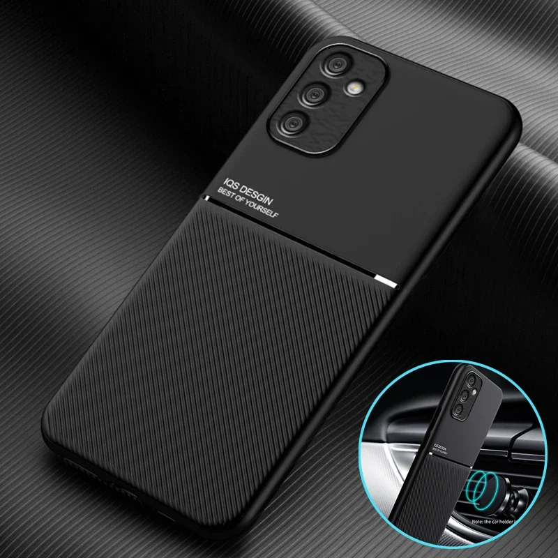 

For Samsung A15 Case Luxury Magnetic Holder Car Phone Case For Samsung Galaxy A15 A 15 4G SM-A155F Shockproof Leather Back Cover