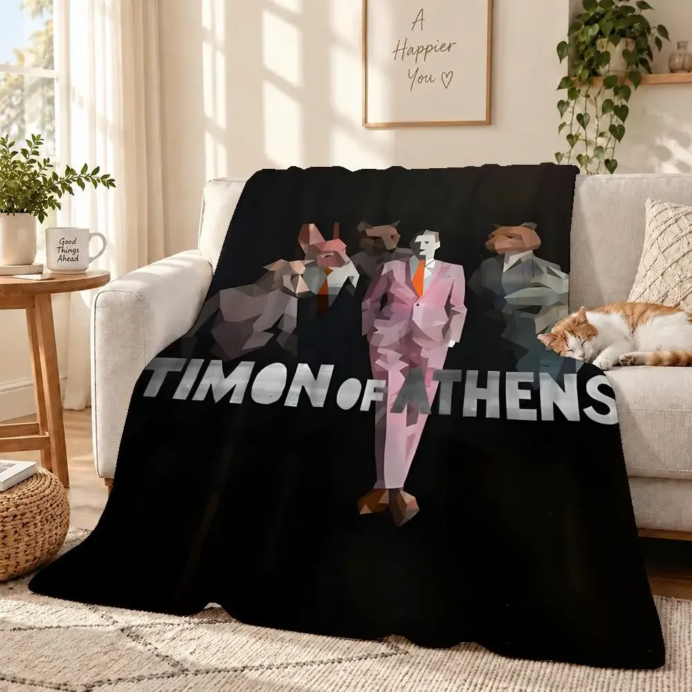 Timon of Athens Throw Soft Custom Printed Flannel Throw Blanket, for Home, Travel & Camping