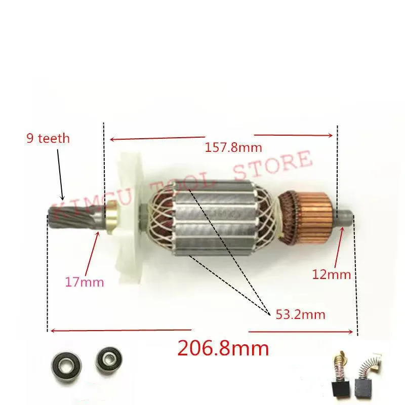 

AC 220V-230V 9 teeth Armatur Rotor Replace for Hitachi H65SB2 H65SD2 H65SD H70SD H70SA Power Tool Accessories