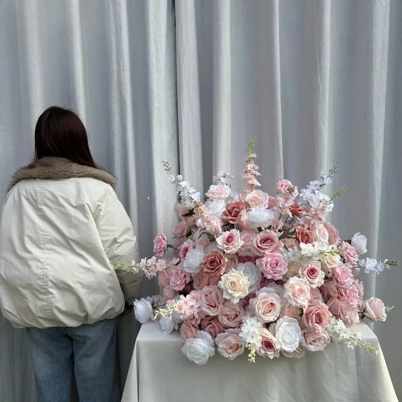 for Luxury Silk Artificial Flower Ball High Quality Decorative Wedding Table Ornament Supplies Popular Factory Wholesale