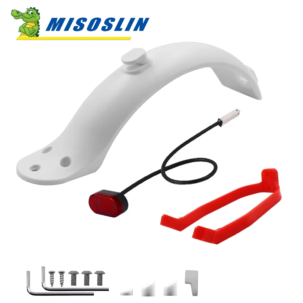 Scooter Mudguard for Xiaomi Mijia M365/Pro Electric Scooter Fender with Rear Taillight Back Guard Wing Bracket and Cable